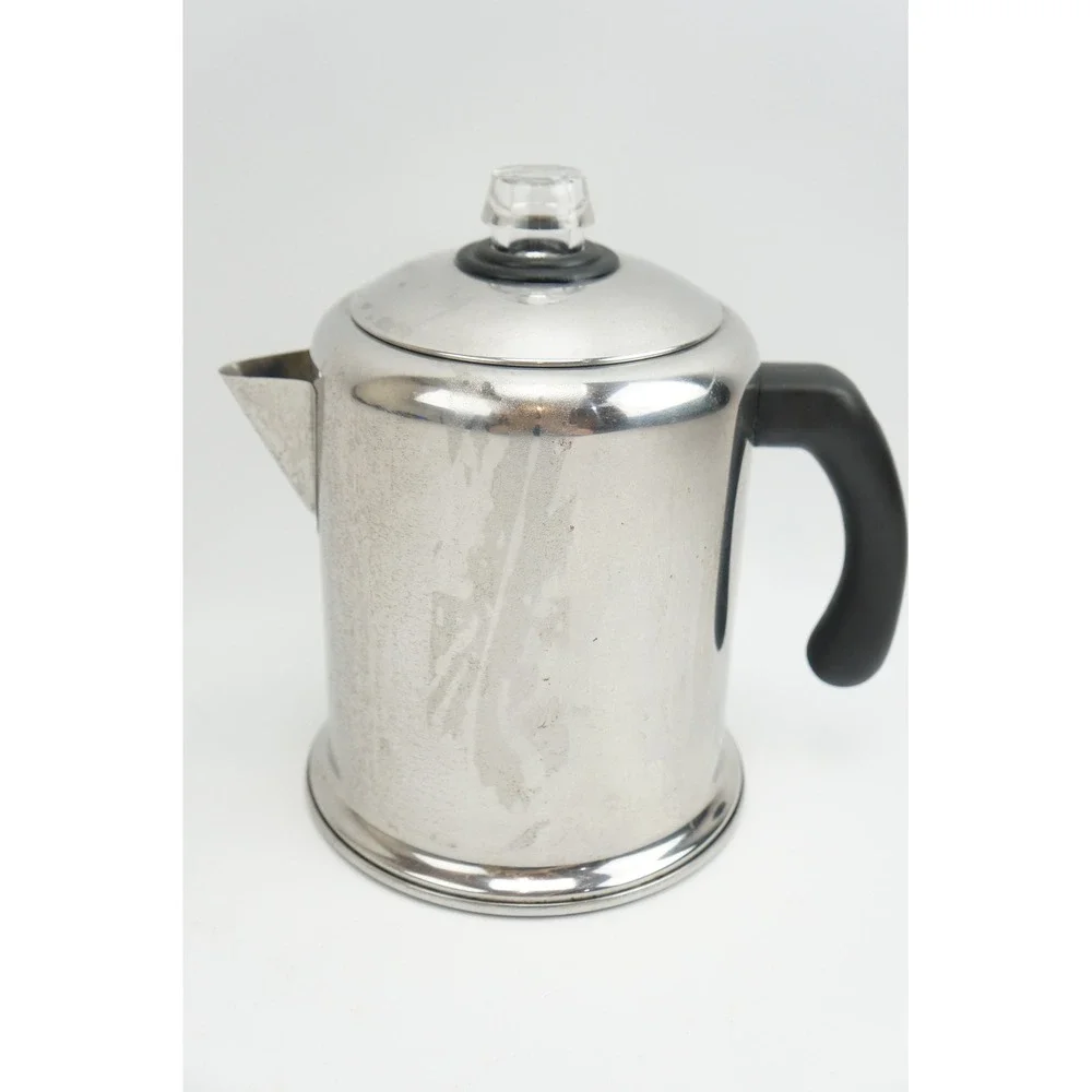 Farberware Yosemite 8-Cup Coffee Percolator Stainless Steel Stovetop Good